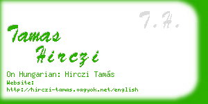 tamas hirczi business card